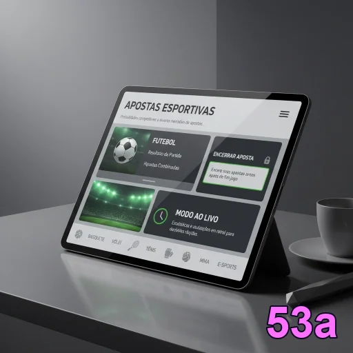 Interface mobile da 53a com login seguro e suporte